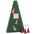 Warming Joy Лимитирана празнична кутия от Tea Forté във формата на елха, събираща 24 билкови чайове, подбрани специално за сезона. Сред тях са специфични смеси като African Solstice (ройбос с бъз, шипка и плодове), Apricot Amaretto, Belgian Mint, Blueberry Merlot, Chamomile Citron, Cherry Cosmo, Turmeric Chai и други, а четири от тях съдържат естествено малко количество кофеин: Belgian Mint и Chocolate Fondue (от какаови люспи), както и Purify и Spiced Herbal Maté (от мате).От тук