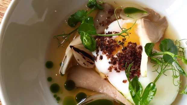 Mushroom consommé