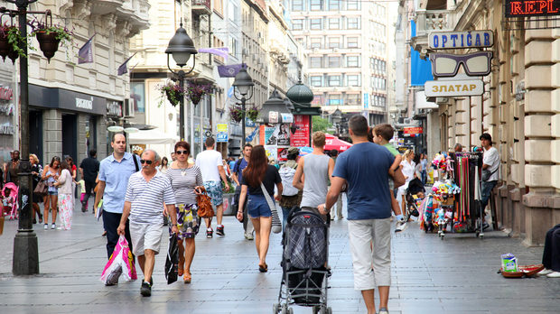 Най-известната търговска улица в Белград, Knez Mihajlova